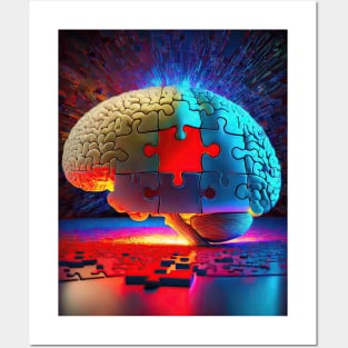 Puzzle brain Posters and Art